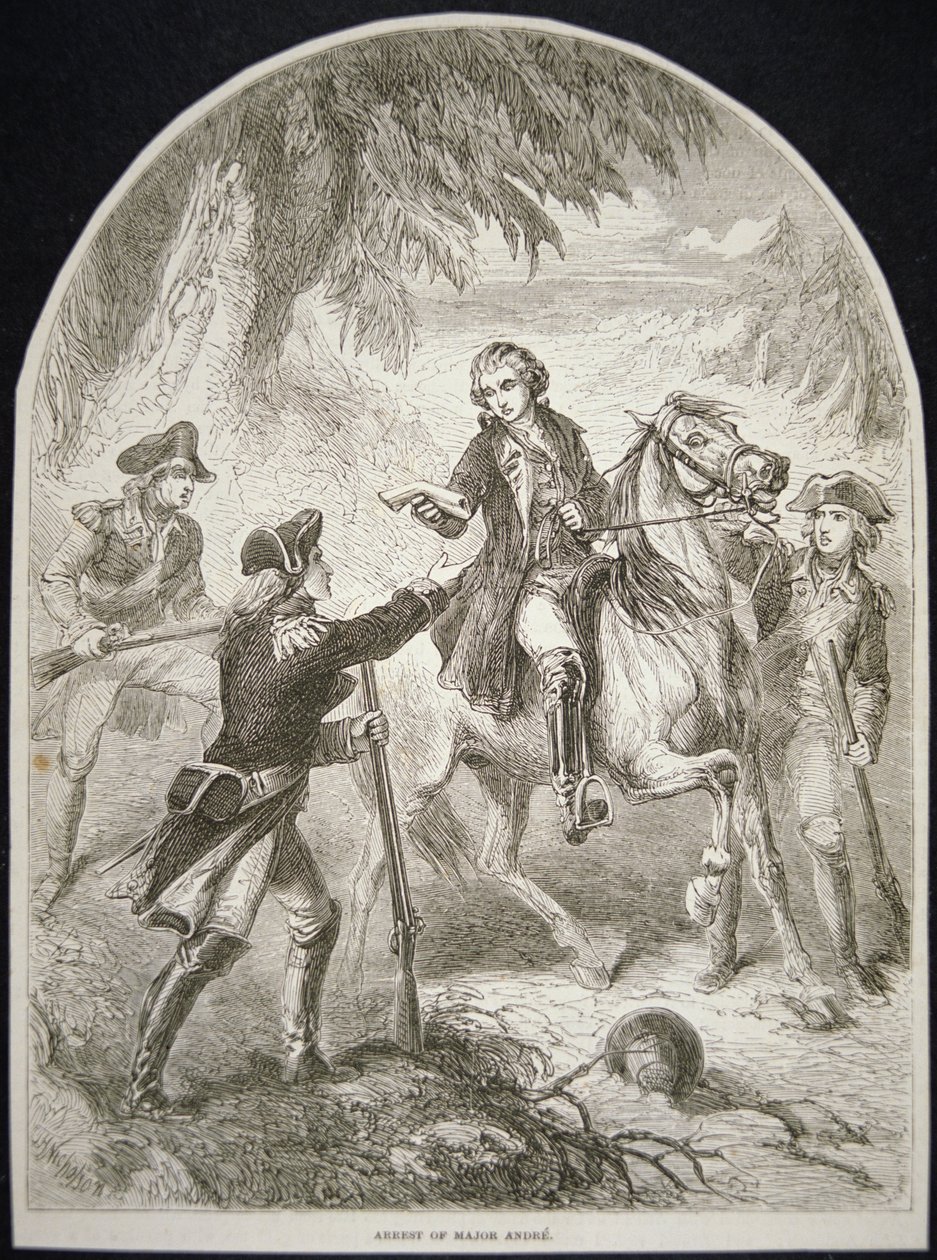 Zatčení majora Andre (litho) od School American
