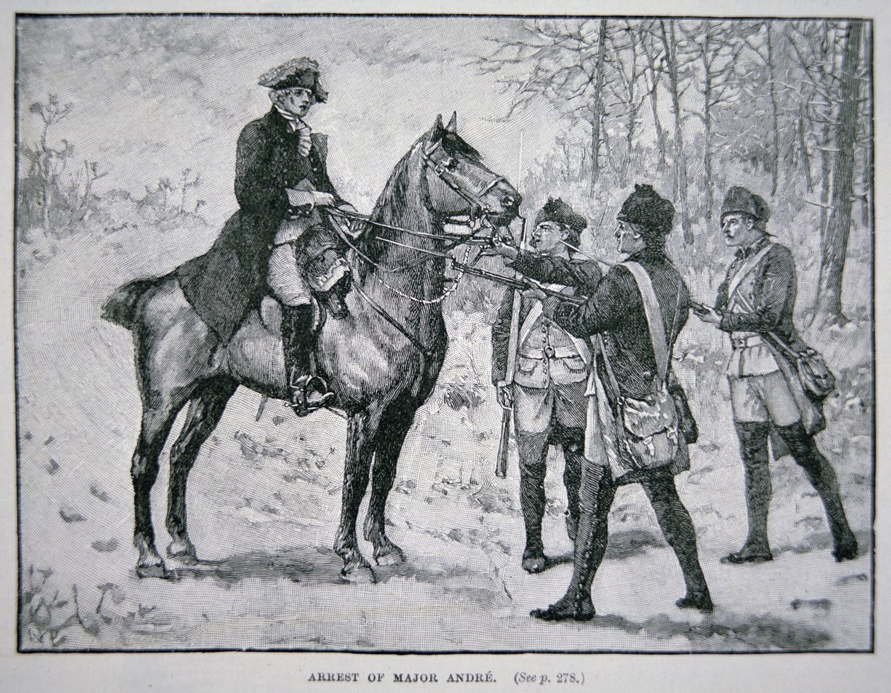 Zajetí majora Johna Andreho (litho) od School American
