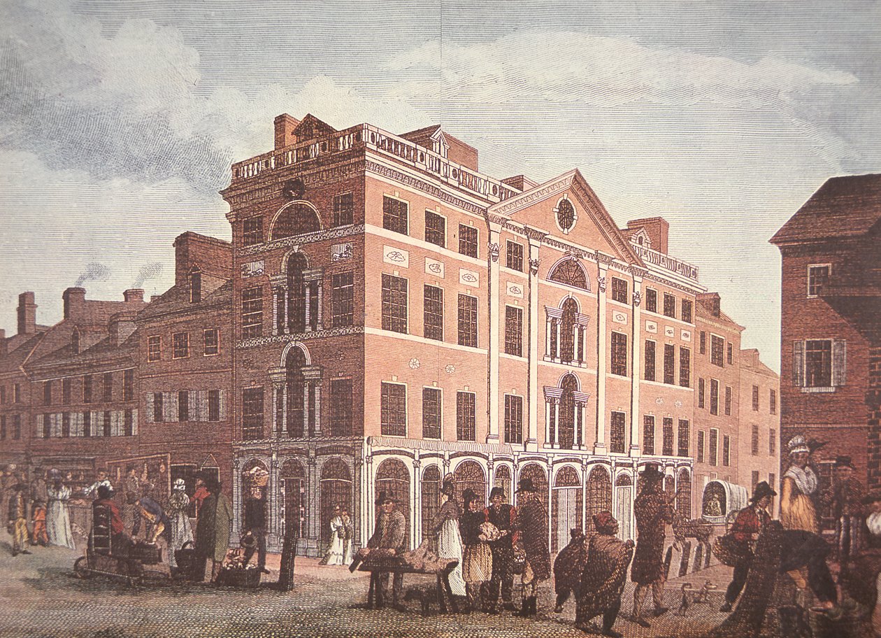 Roh Third a Market Street, Philadelphia (barevné lito) od School American
