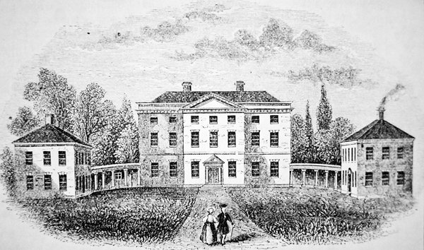 Palácové sídlo guvernéra Tryona ze Severní Karolíny (litho) od School American