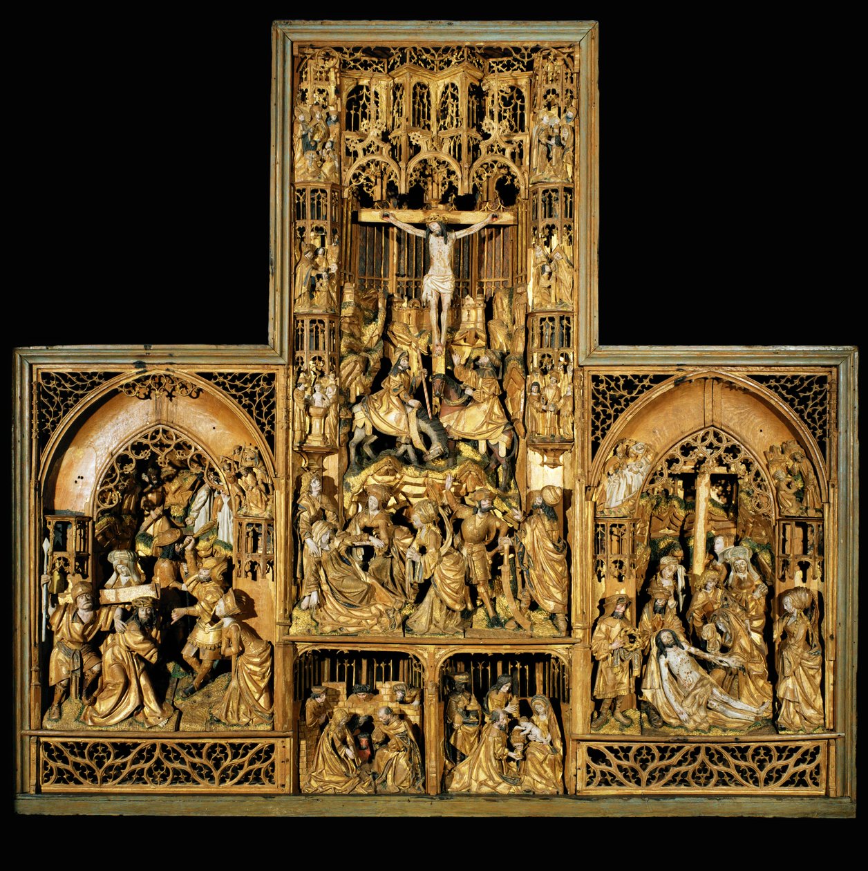 Oltář Umučení Krista, asi 1500-10 (dub) od School Antwerp