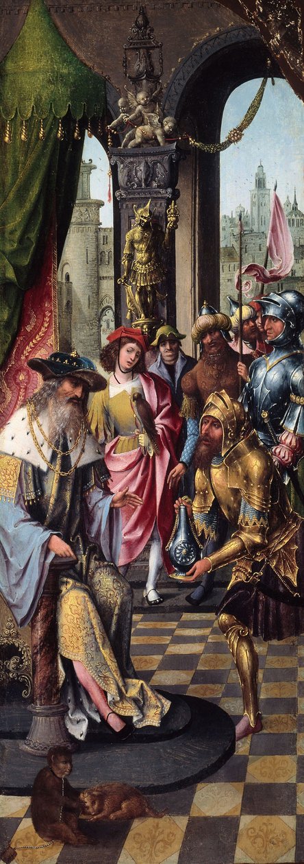 Král David přijímá betlémskou cisternu od School Antwerp