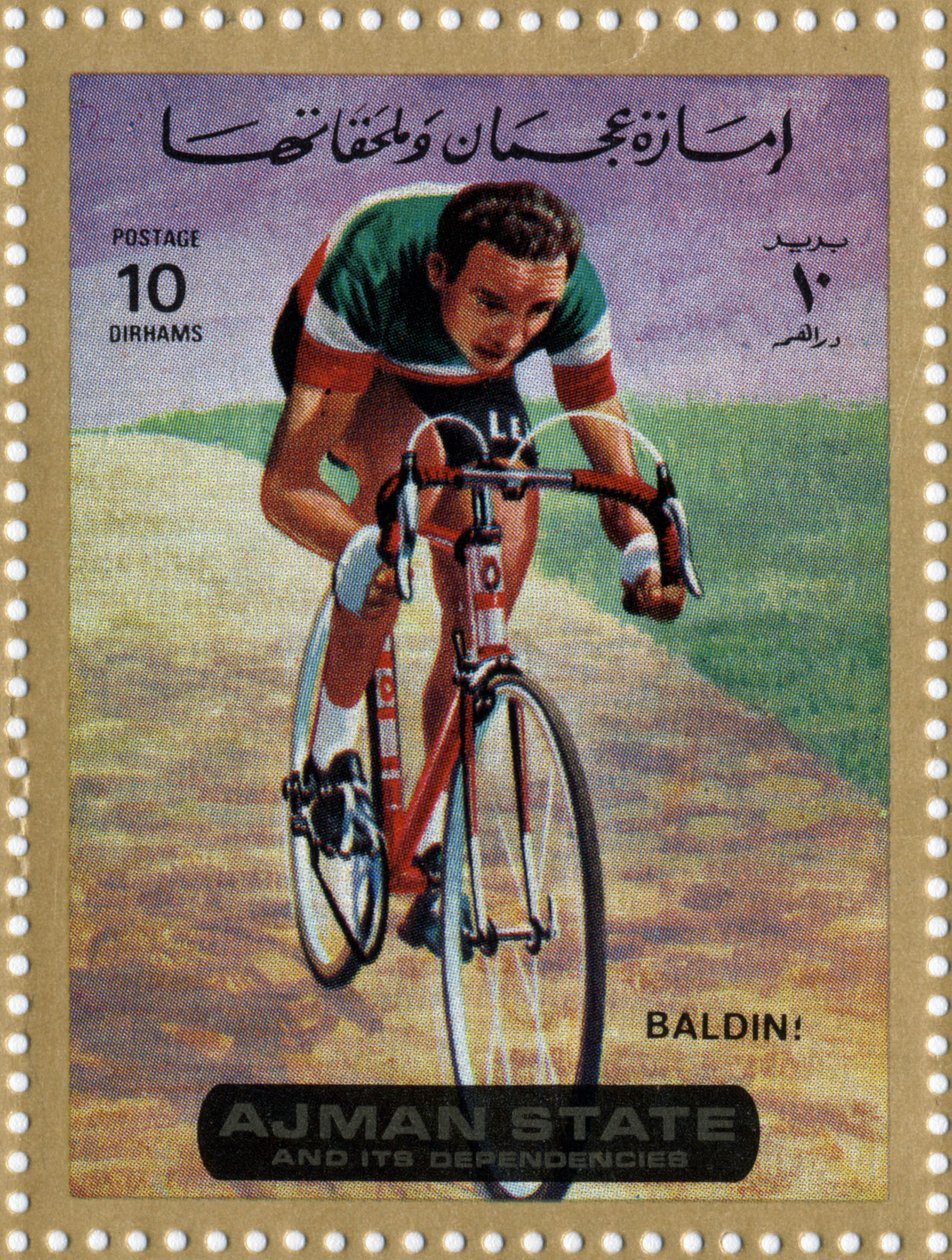 Razítko SAE představující cyklistu Ercole Baldiniho (Ne 1933). od School Arabic