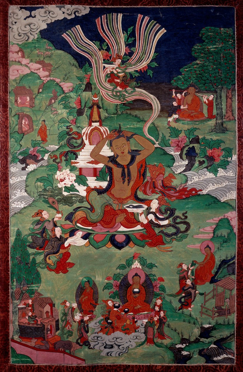Epizoda Buddhova života: účes. Gobelín. Paříž, Guimetovo muzeum, Národní muzeum asijského umění od School Asian