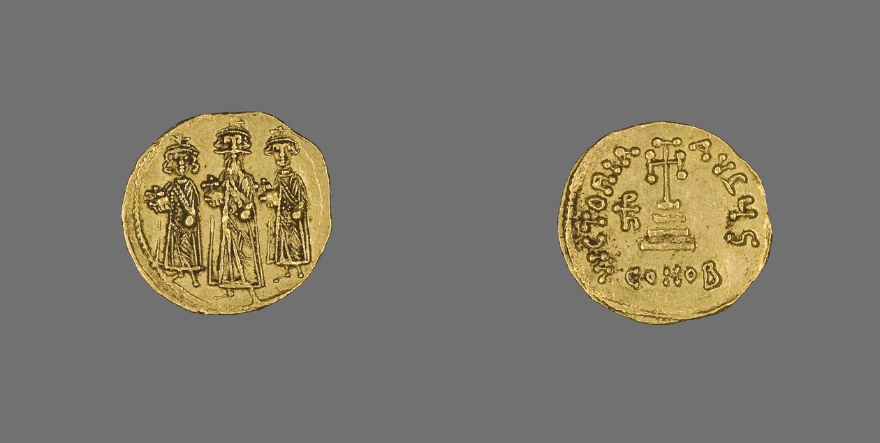 Solidus (mince) z Herakleia, 638 n. l. - 641 n. l. (zlato) od School Byzantine