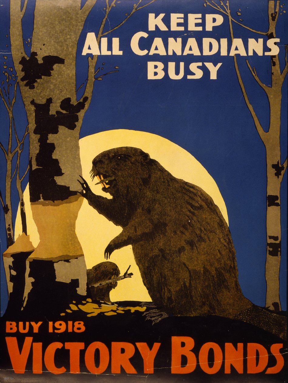 Zaměstnejte všechny Kanaďany: Kupte si 1918 Victory Bonds, cca 1918 (barevné lito) od School Canadian
