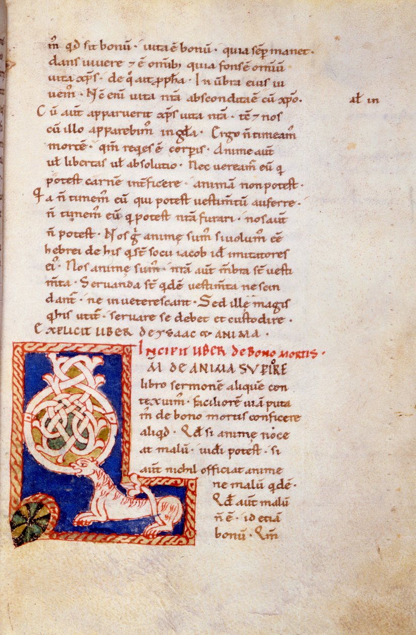 Miniaturní stránka Starého zákona. 13. století. Karolínský byl. Knihovna Trivulziana, Milán. od School Carolingian
