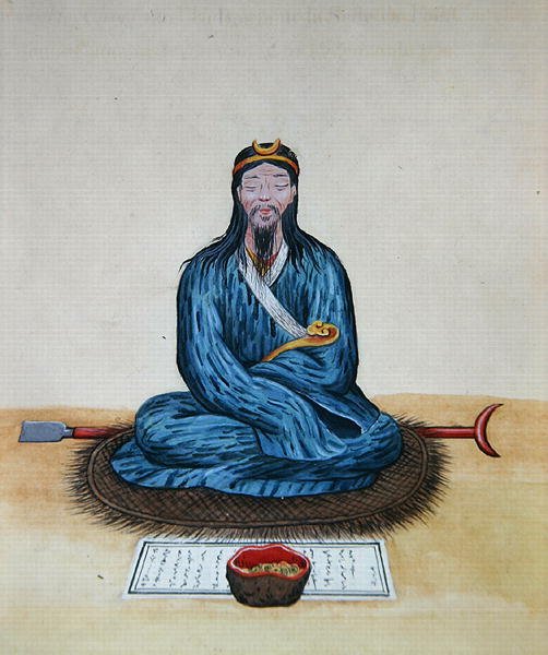 A kajícník Bonze, cca 1785 (akvarel na papíře) od School Chinese