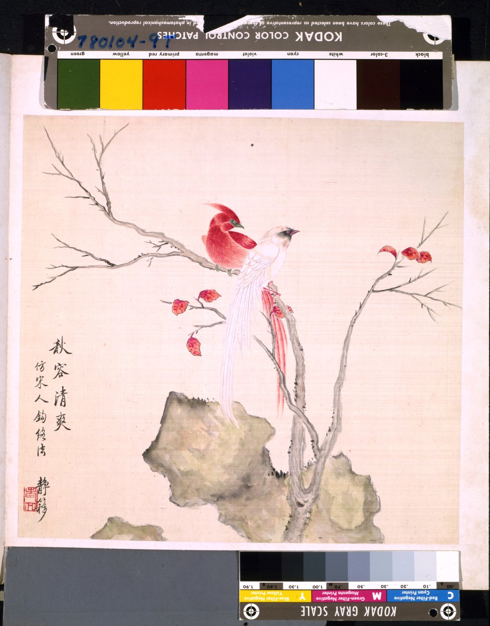 Album květin a ptáků, datum neznámé (tuš a barva na hedvábí) od School Chinese
