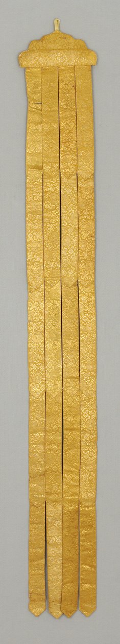 Banderole/Temple Hanging, cca 18. století (hedvábný brokát) od School Chinese