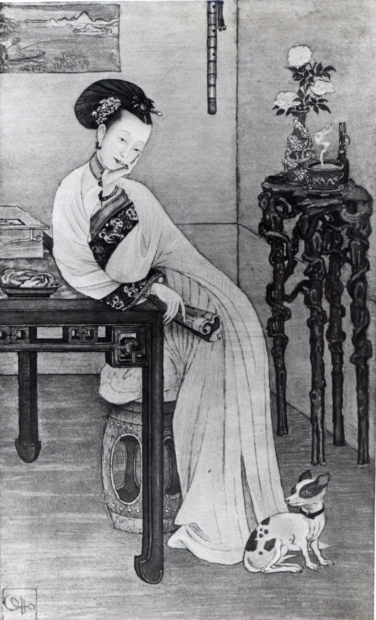 císařovna vdova Cixi (litho) od School Chinese