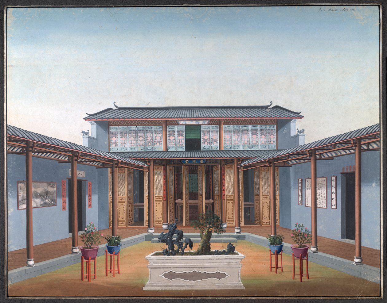 Honam Temple - nádvoří s obytnými čtvrtěmi od School Chinese