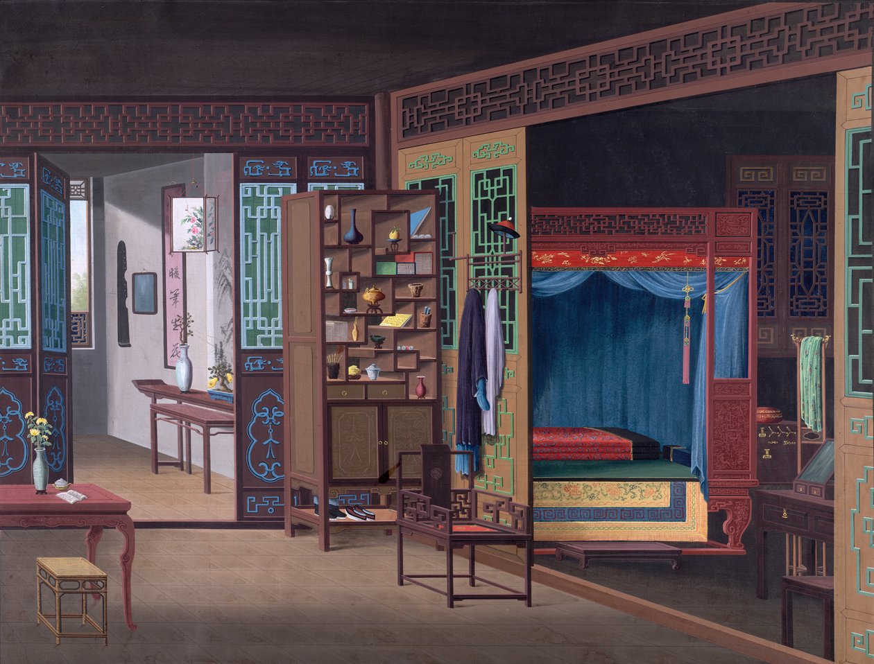 Interiér čínského domu v Kantonu od School Chinese