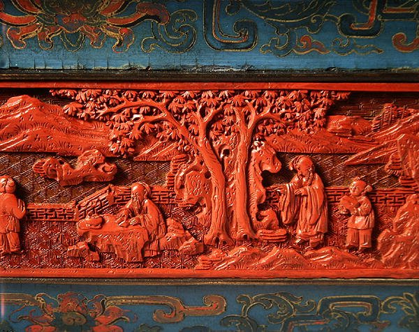 Jardiniere, období Qianlong (1736-95) (lakované dřevo) (detail 272175) od School Chinese