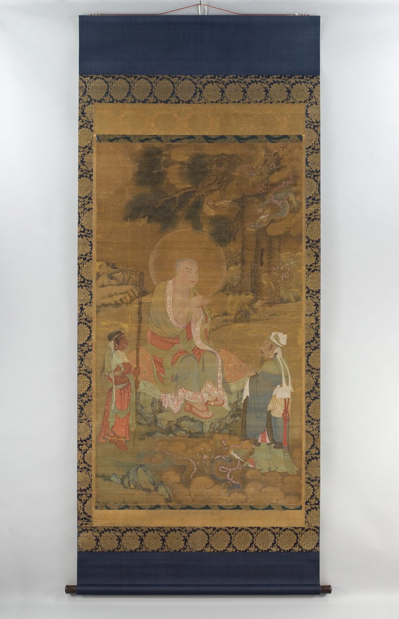 Lohan Summoning Dragons, dynastie Yuan nebo dynastie Ming od School Chinese