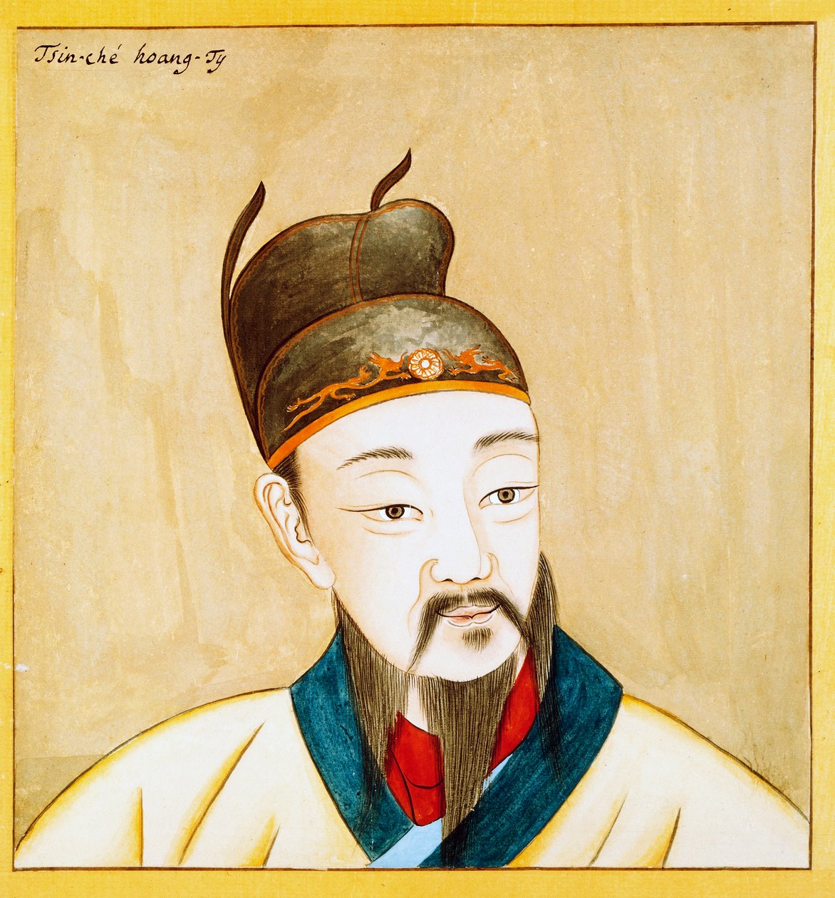 Portrét Qin Shi Huanga, zakladatele říše Číny, čínské civilizace od School Chinese