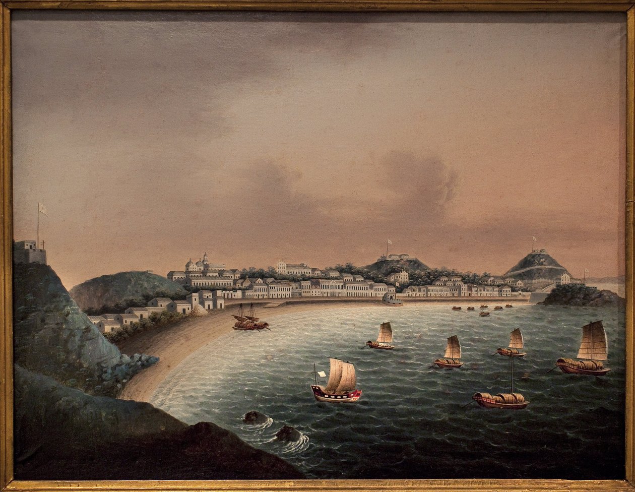 Přísná pravidla v Macau (Čína). Obraz čínského umělce, olej na plátně, počátek 18. století. Námořní muzeum, Rotterdam (Nizozemsko). od School Chinese