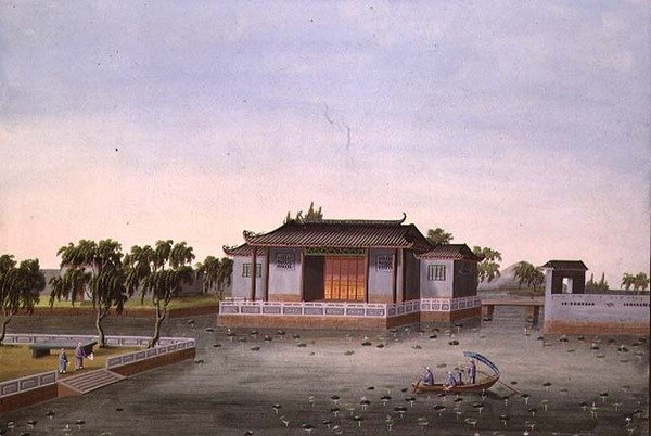 Water Garden, c.1820-40 (akvarel na papíře) od School Chinese