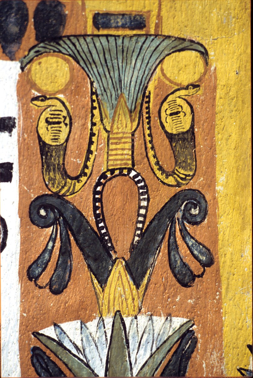 Starověký Egypt, Nástěnná malba Hrobka Sennedjem, Deir el Medina, Théby, Hrobka šlechticů od School Egyptian