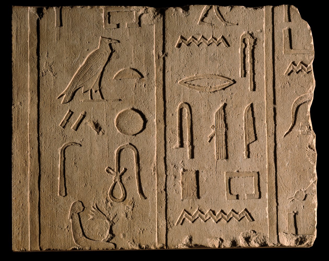 Egyptský starověk: pohřební nápis zmiňující dámu jménem Takhout. 8. století před naším letopočtem. Paříž, muzeum Louvre od School Egyptian