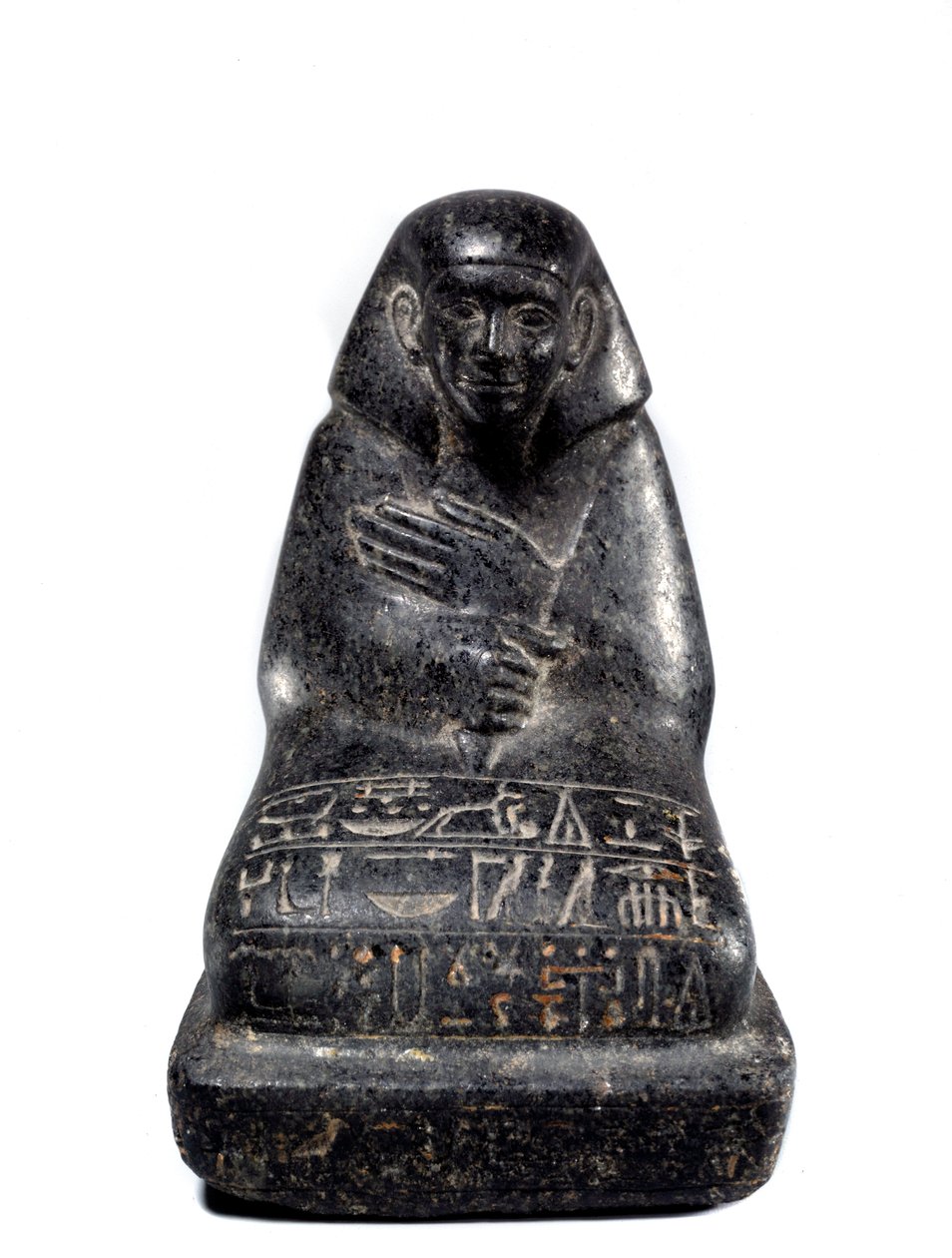 Egyptský starověk: socha v gabru představující vysokého úředníka Senpoua. Střední říše (2033-1710 př. n. l.) Paříž, muzeum Louvre od School Egyptian