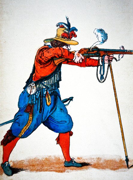 Mušketýr (barva litho) od School English