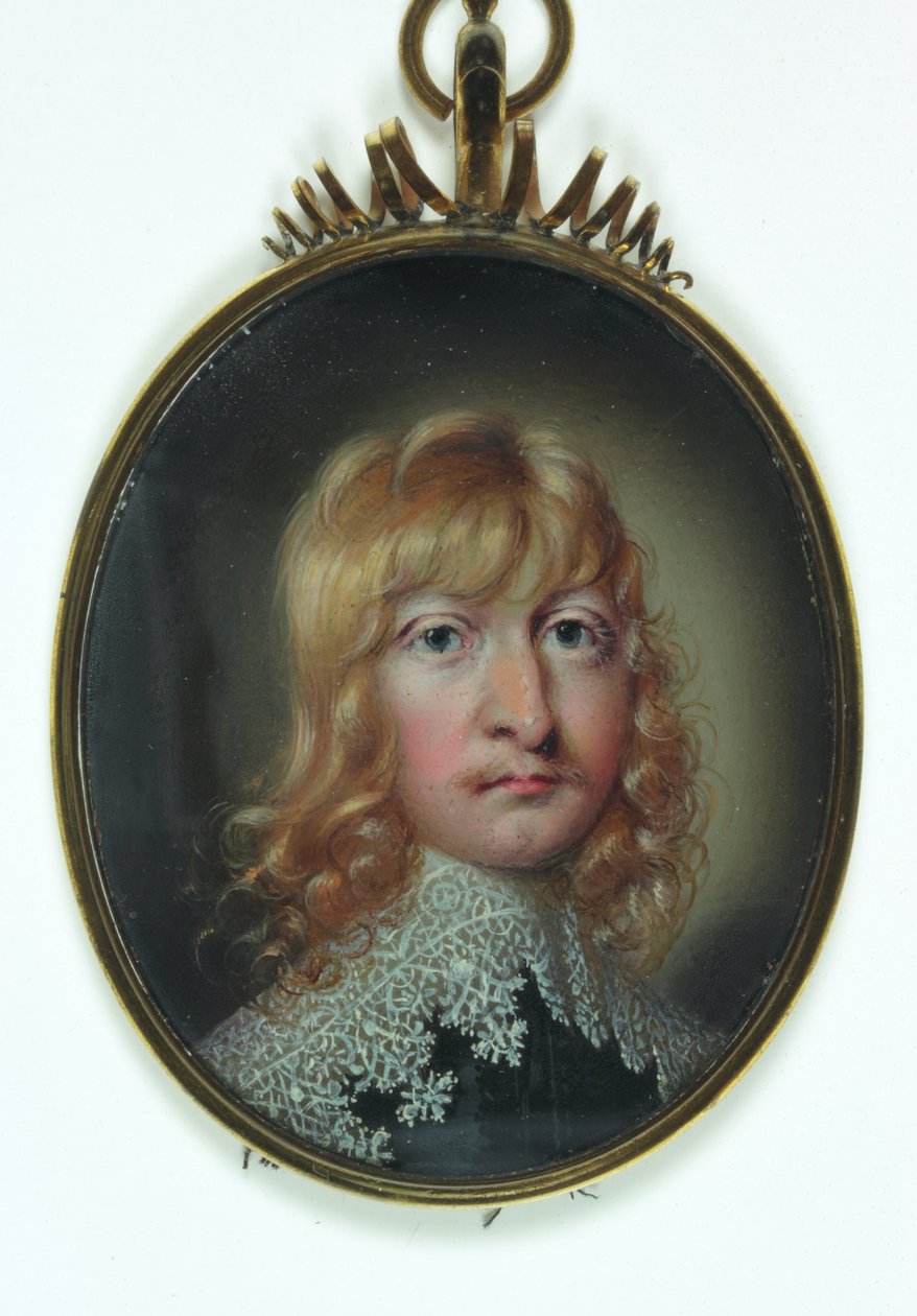 Gentleman jménem William Cavendish (akvarel na slonovině) od School English