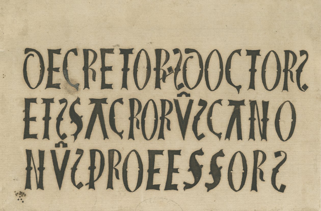Barton under Needwood Church - nápisy: inkoustová faksimile, nd [?18. století] (kresba) od School English