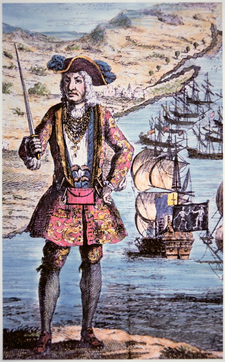 Kapitán Bartholomew Roberts, vyryl James Basire od School English