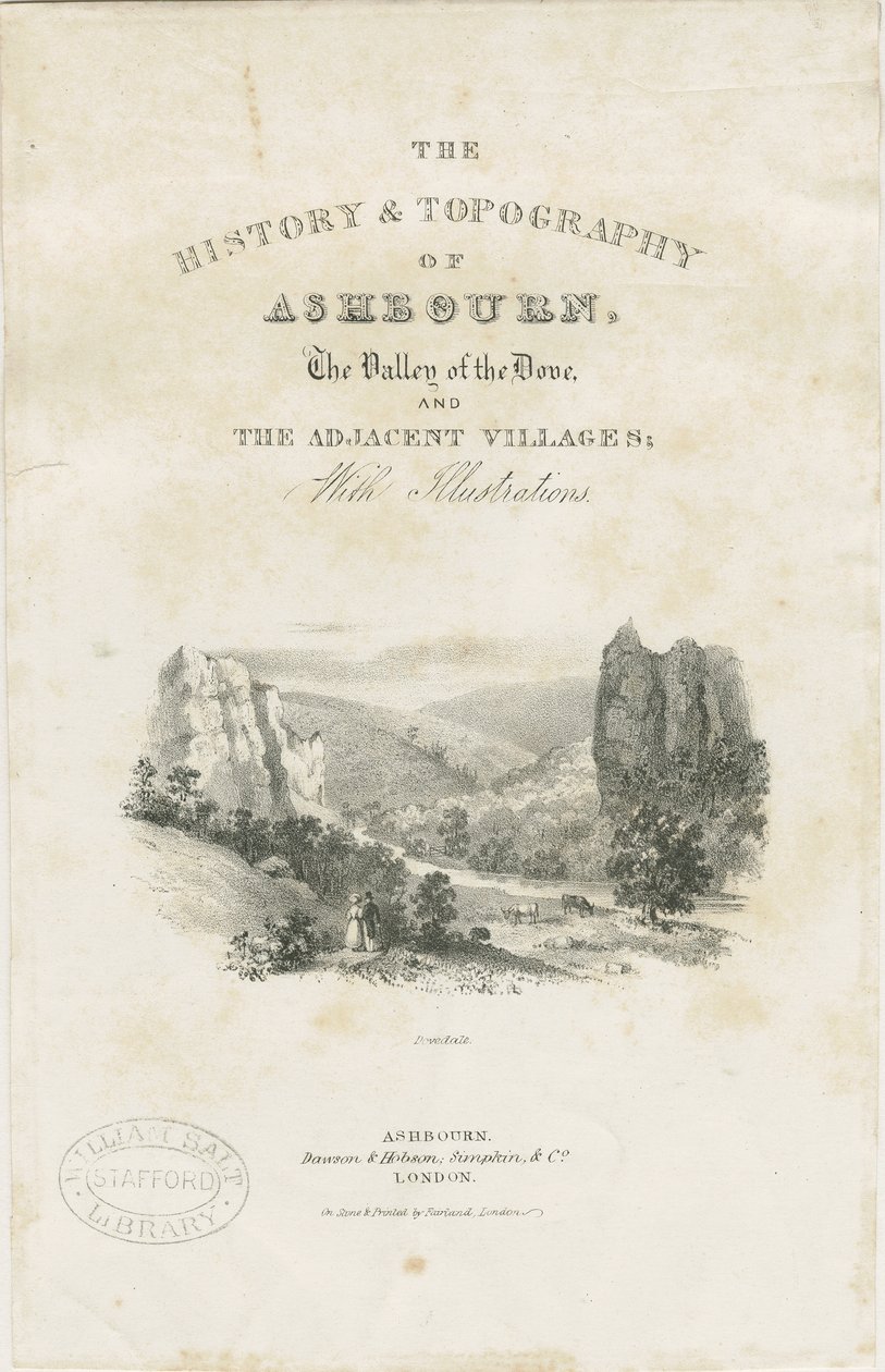 Dovedale - krajina: litografie (viněty) a [?19. století] (tisk) od School English