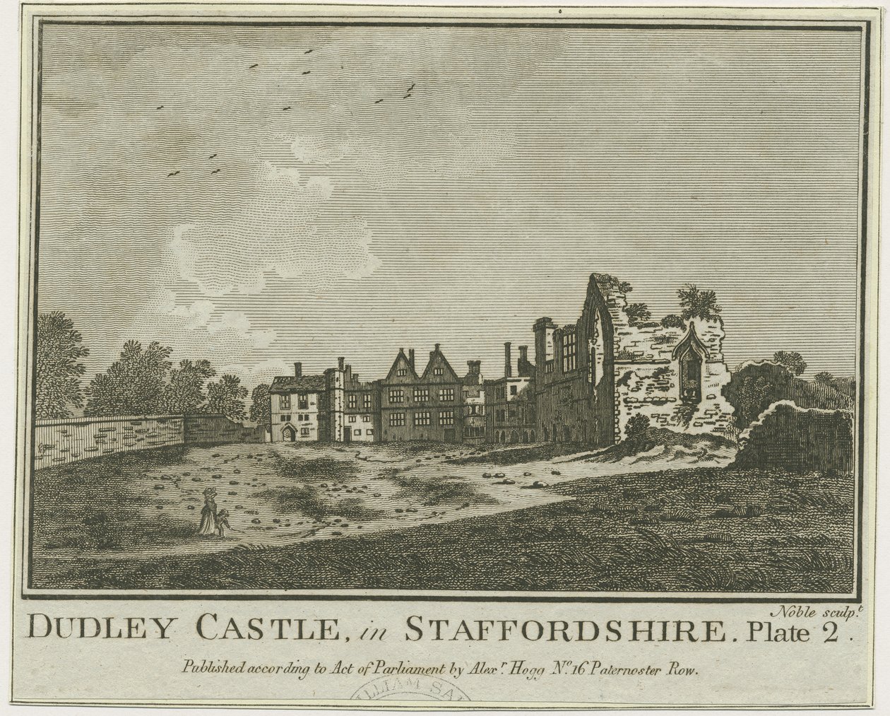 Dudley Castle - The Keep: mědirytina, [14. dubna 1775] (tisk) od School English