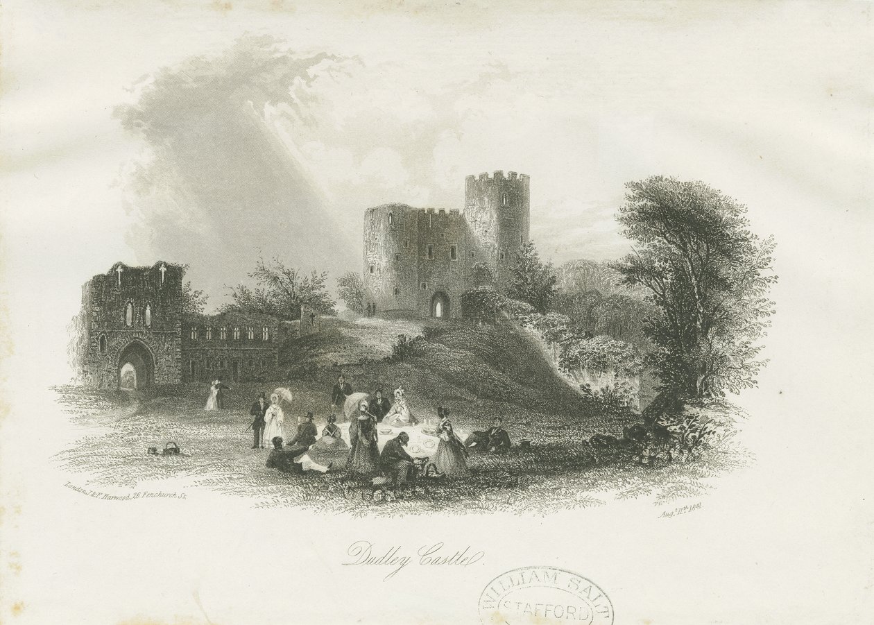 Dudley Castle - The Keep: ocelorytina (vinětace), nd [c 1841] (tisk) od School English
