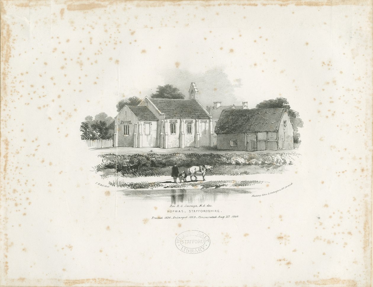 Kaple Hopwas: litografie od School English