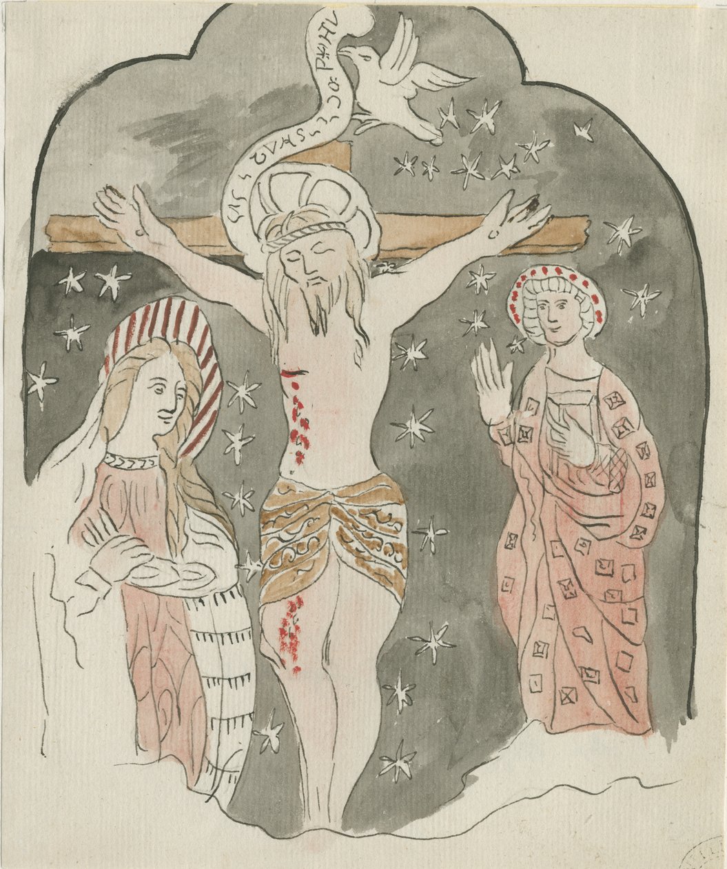 Lichfield - Znázornění Ukřižování (Greyfriars): malba akvarelem [? konec 18. století] (malba) od School English