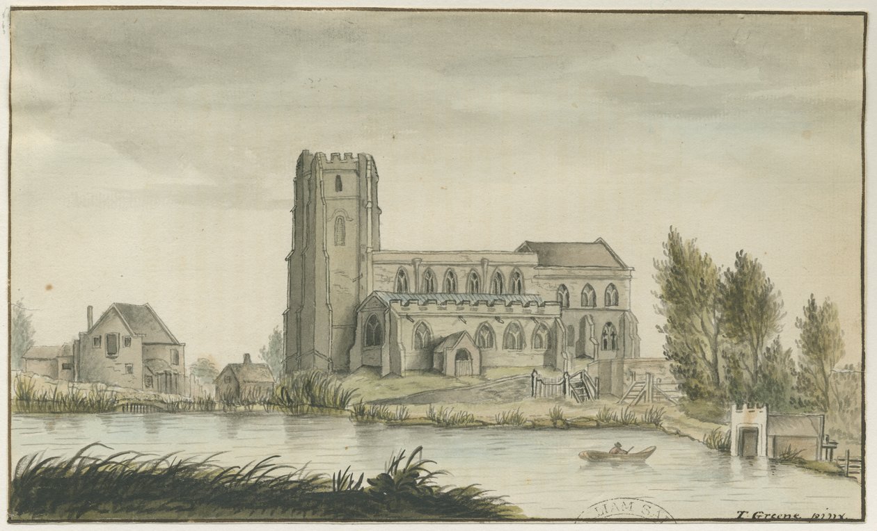 Lichfield - Kostel sv. Čada: malba vodovými barvami, nd [? 18. století] (malba) od School English