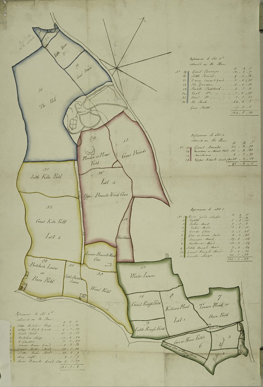 Mapa Willesden, Londýn (litho) od School English