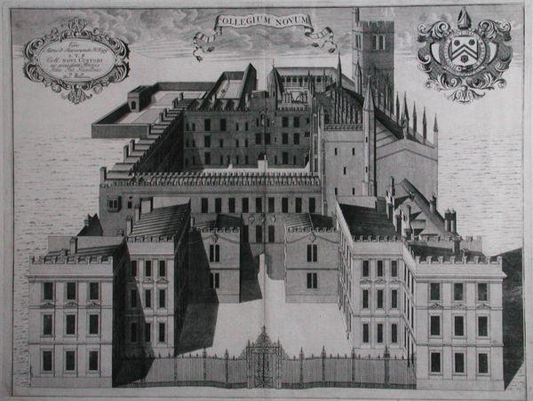 New College, Oxford (rytina) od School English
