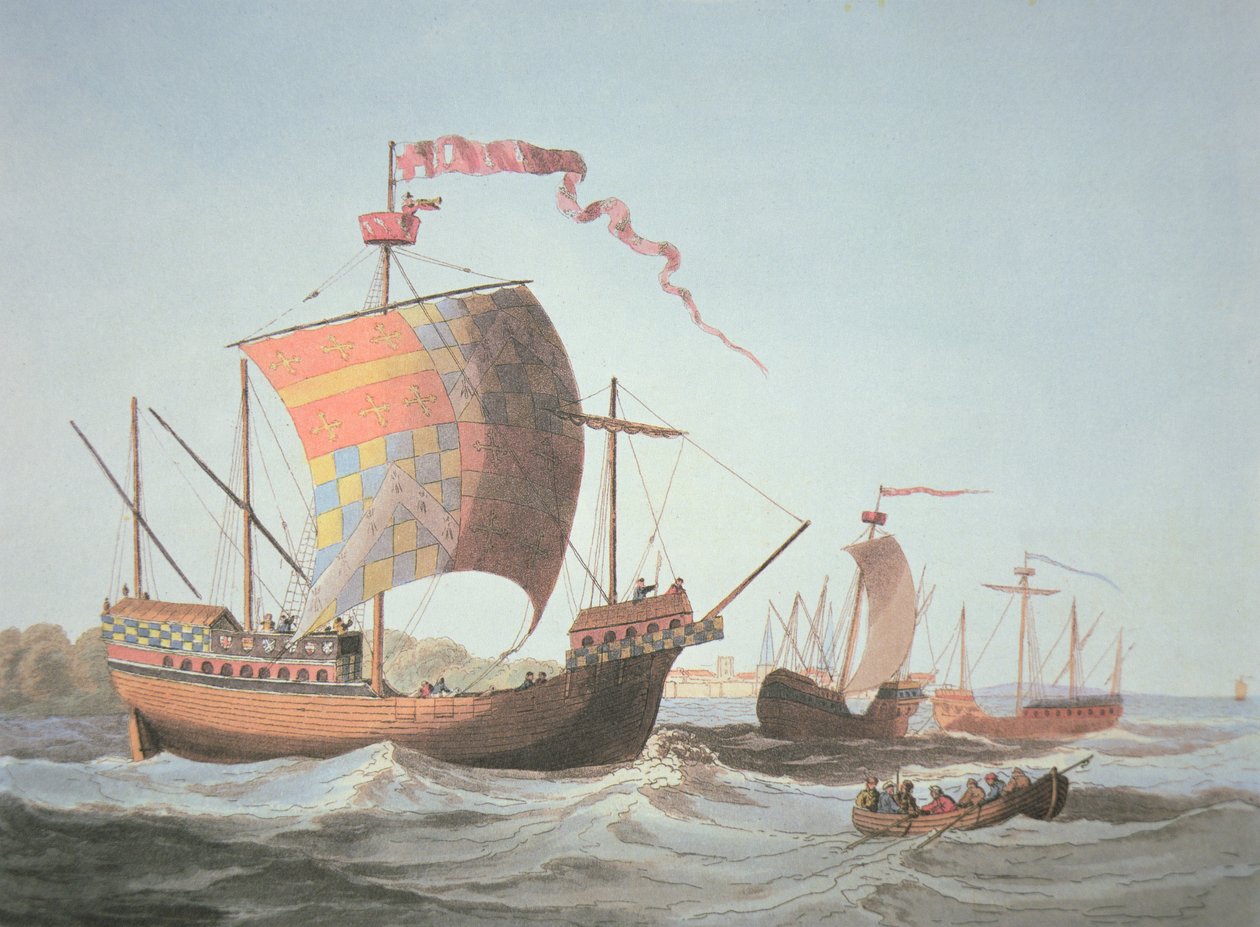 Lodě vlády Edwarda IV v roce 1482 (barevné lito) od School English
