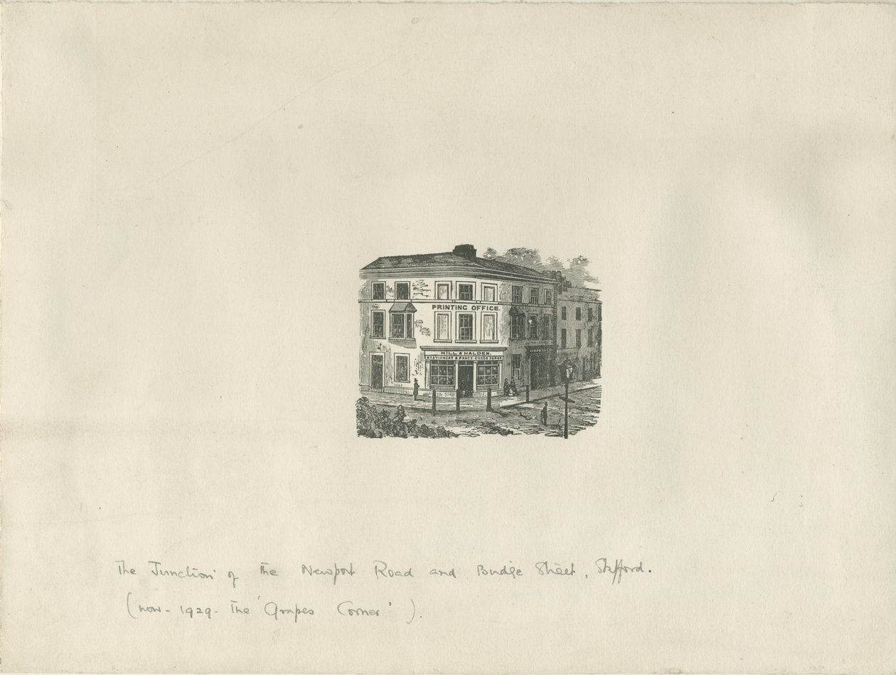 Stafford - Printing Office: dřevoryt, a [19. století] (tisk) od School English