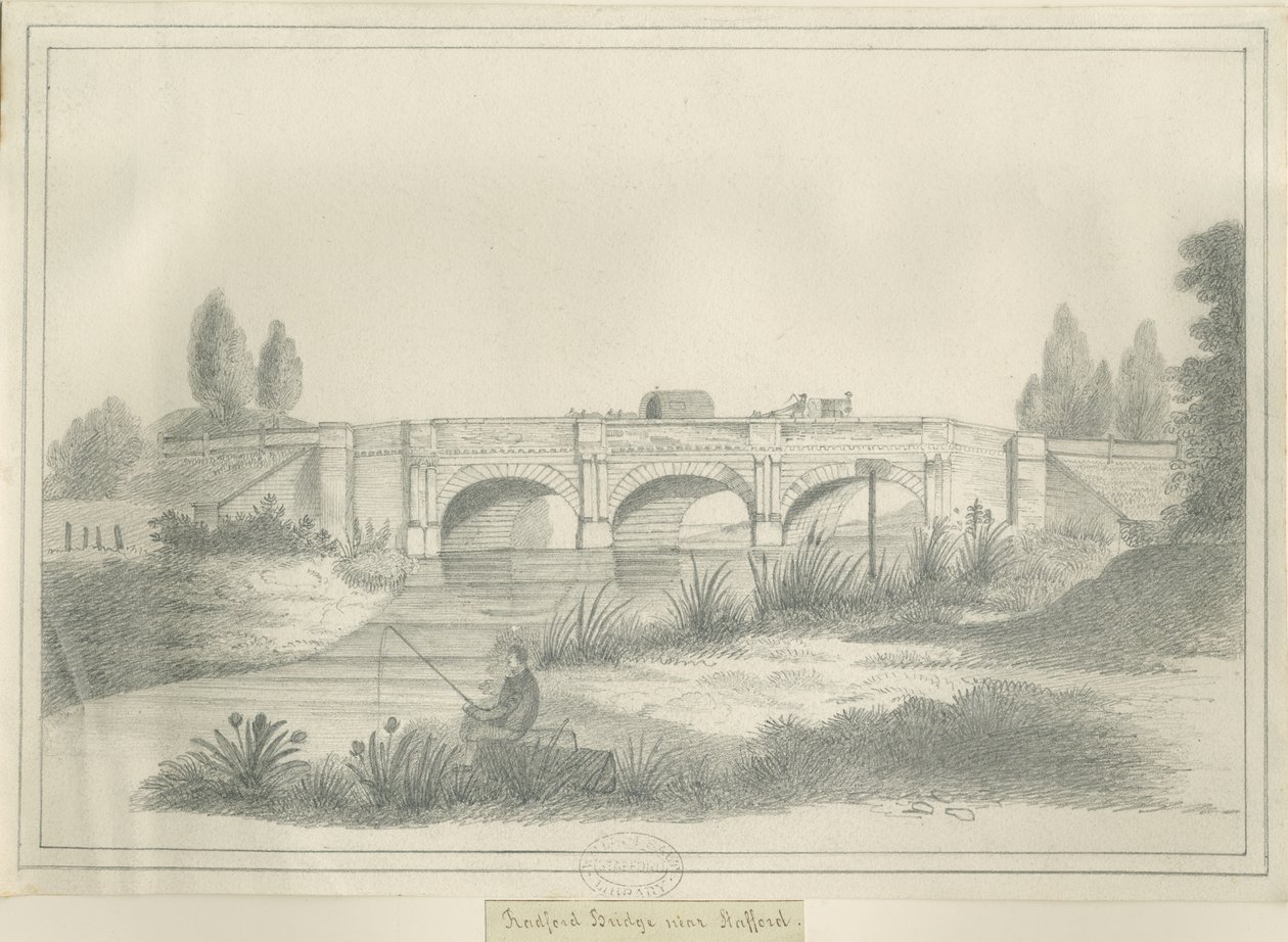 Stafford - Radford Bridge: kresba tužkou, nd [?19. století] (kresba) od School English