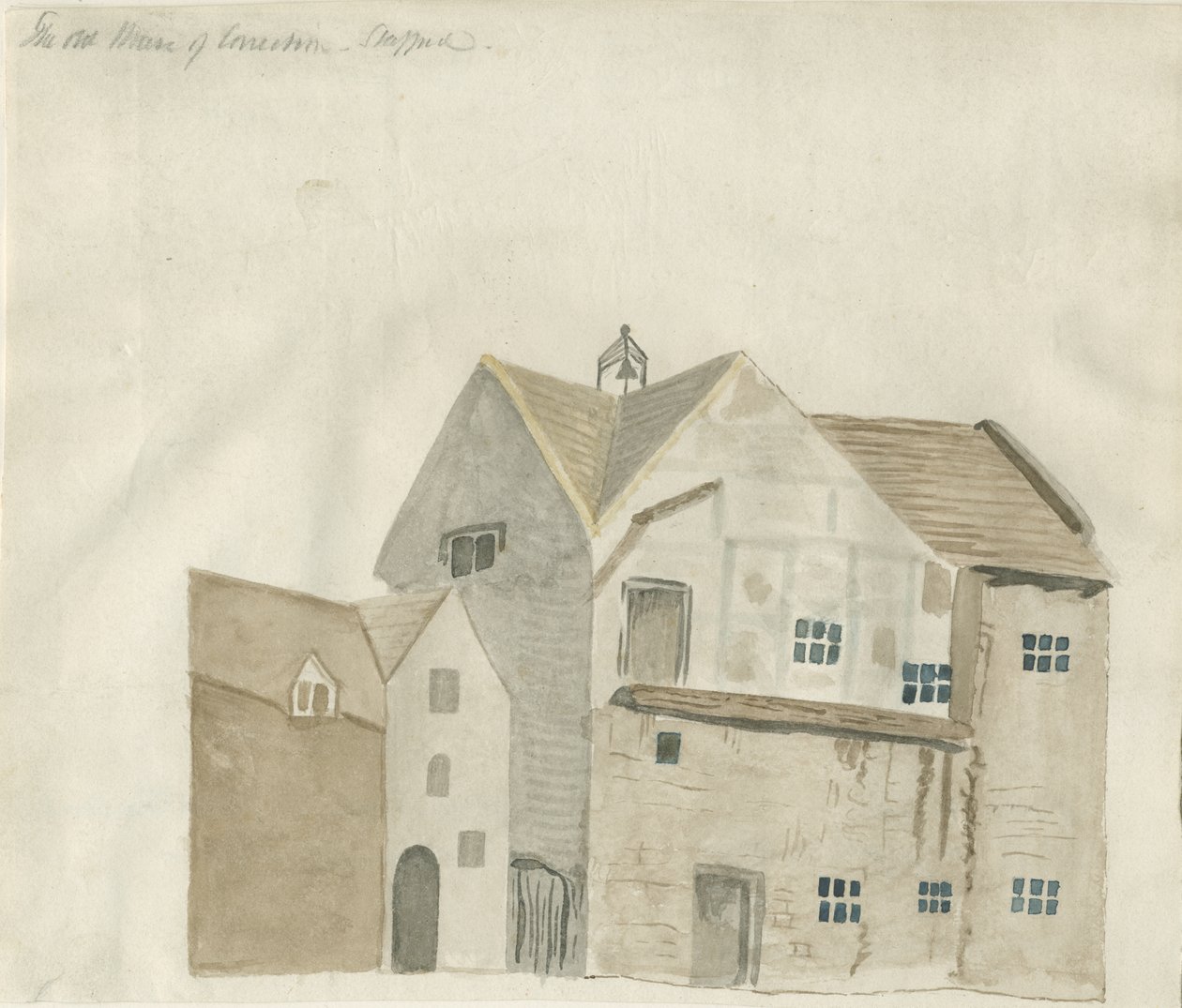 Stafford - The Old House of Correction: malba akvarelem a [? počátku 19. století] (malba) od School English
