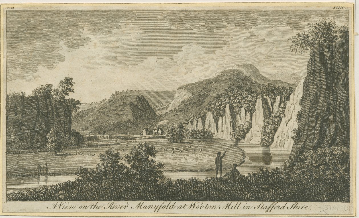 Wetton - Manifold Valley: rytina a [konec 18. století] (tisk) od School English