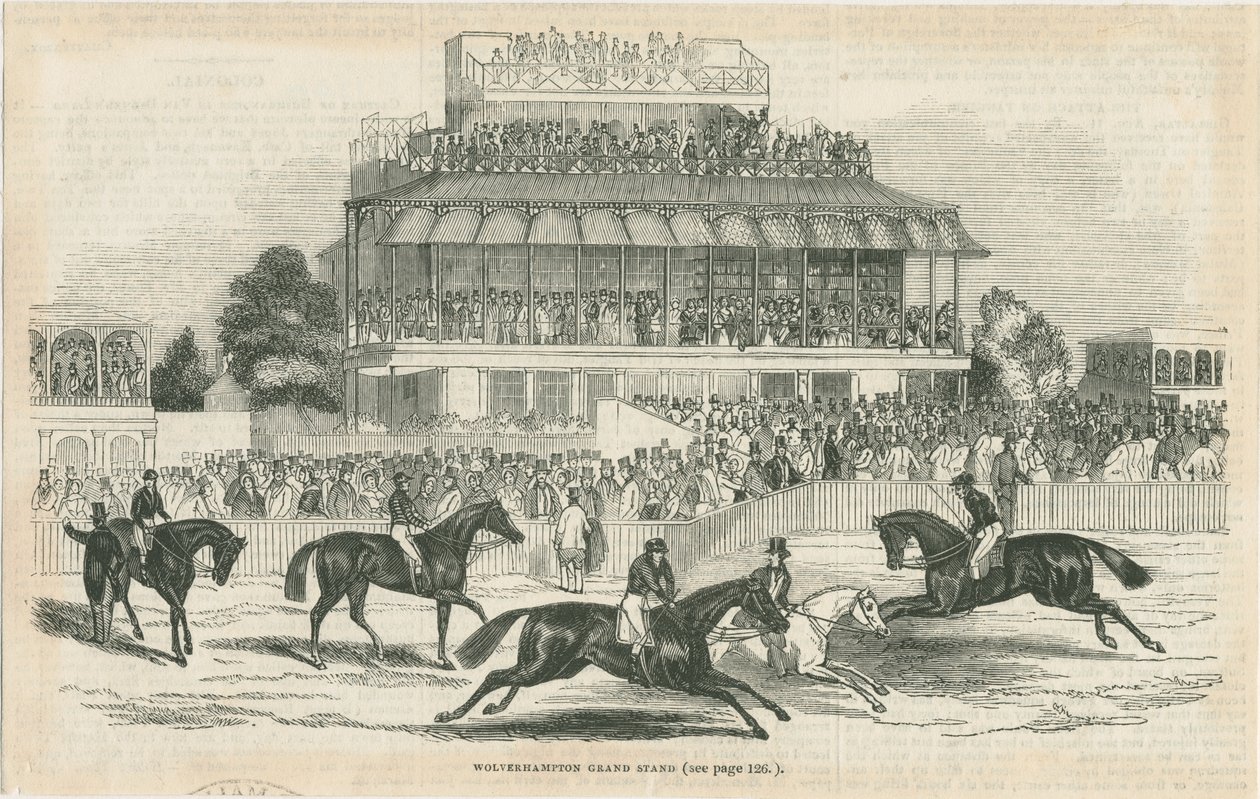 Wolverhampton - Grand Stand: dřevoryt, nd [c 1844] (tisk) od School English