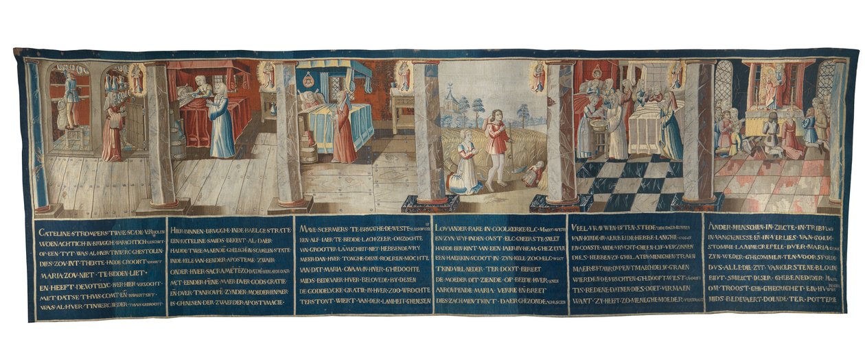 Zázraky Panny Marie z keramiky (tapisérie) od School Flemish