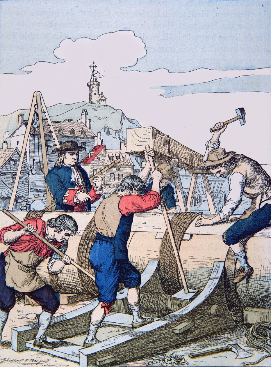 Loděnice v době Ludvíka XIV (litho) od School French