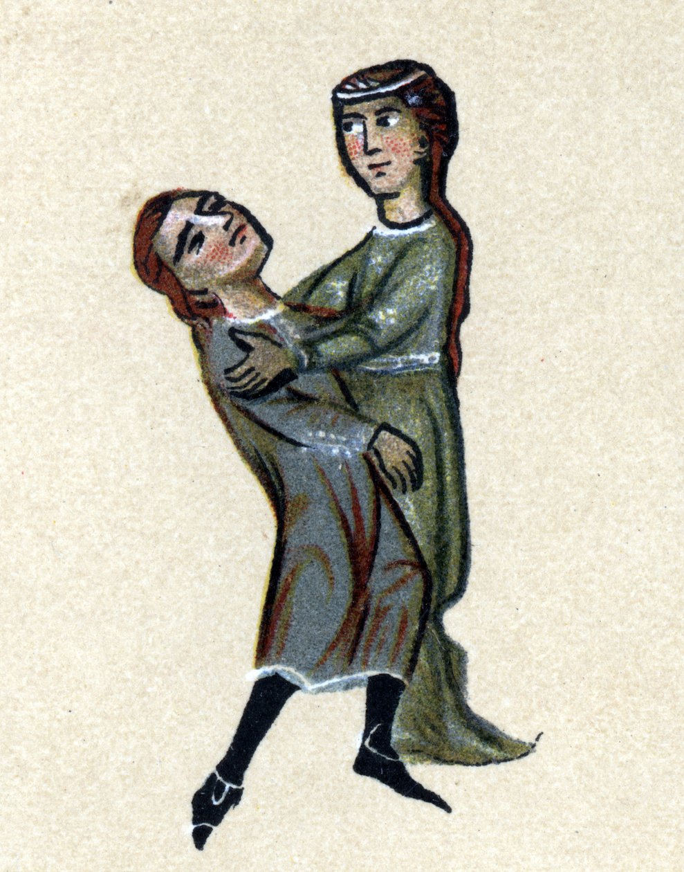 Trubadúr středověku, ilustrace z „Histoire de la Literature Francaise“ od Hermanna Suchiera od School French