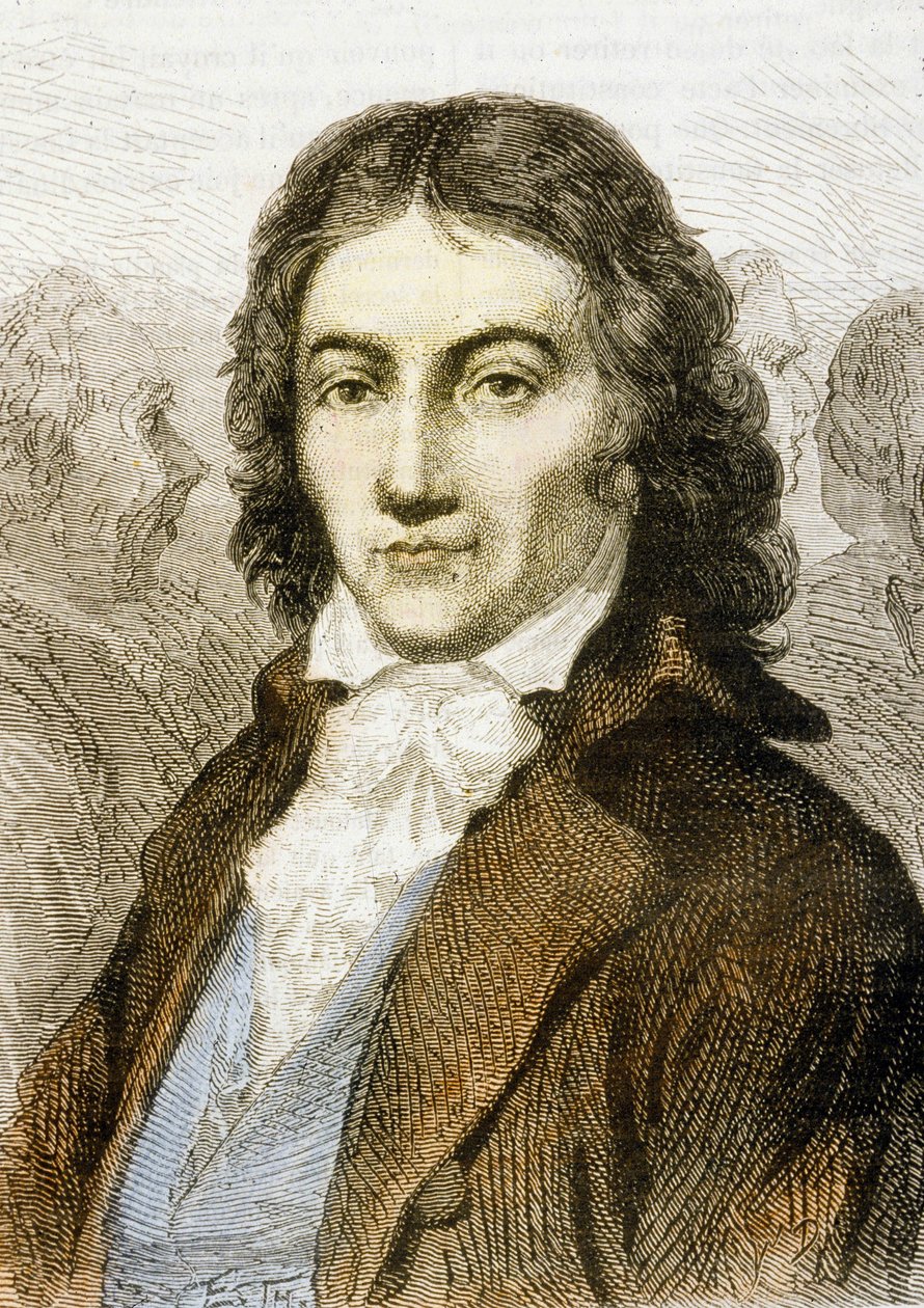 Camille Desmoulins (barevná rytina) od School French