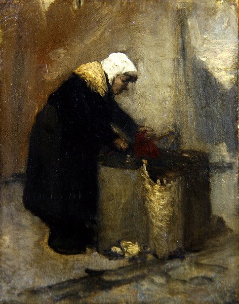 Chiffonniere (olej na plátně) od School French