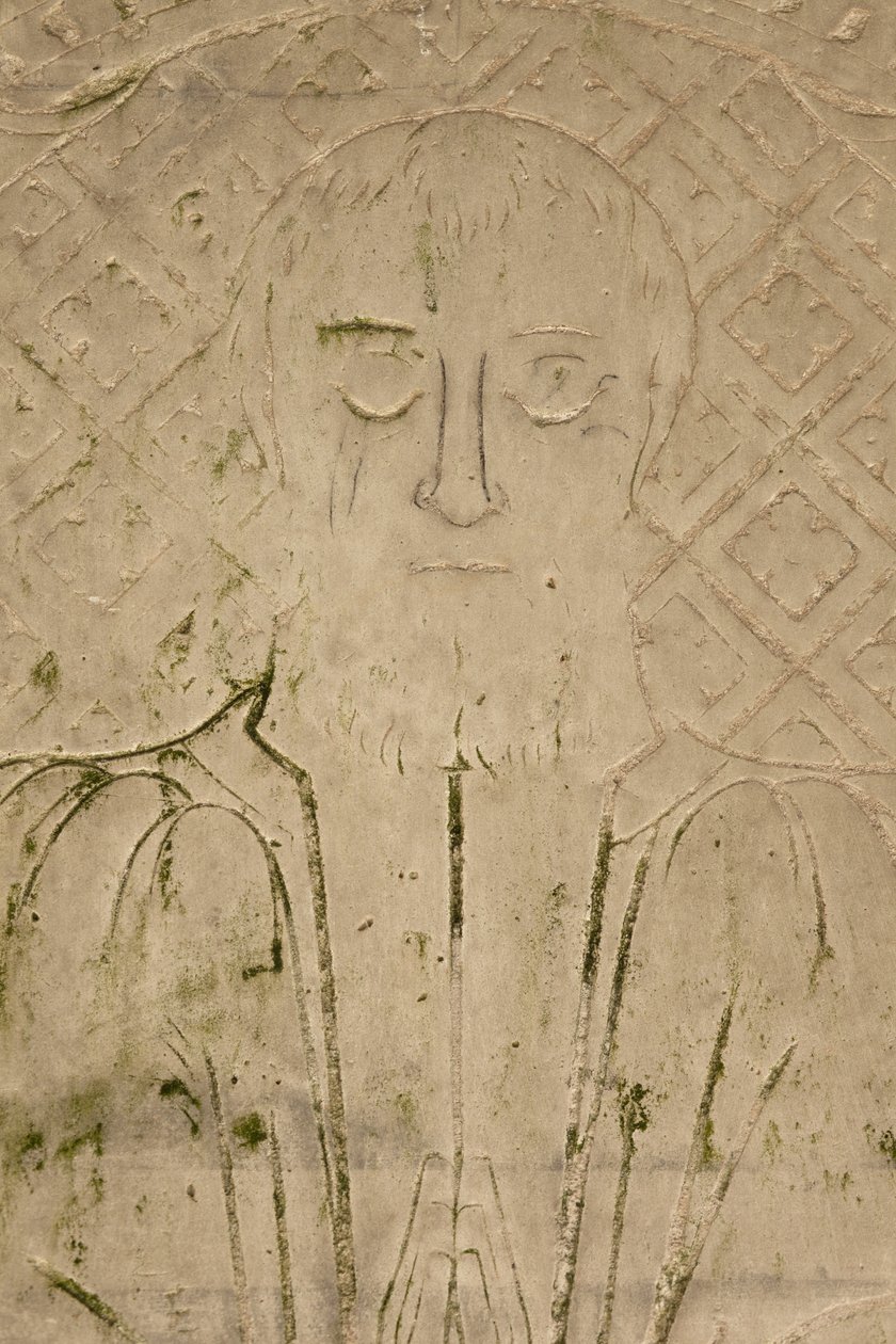 Detail klášterního reliéfu (kámen) od School French