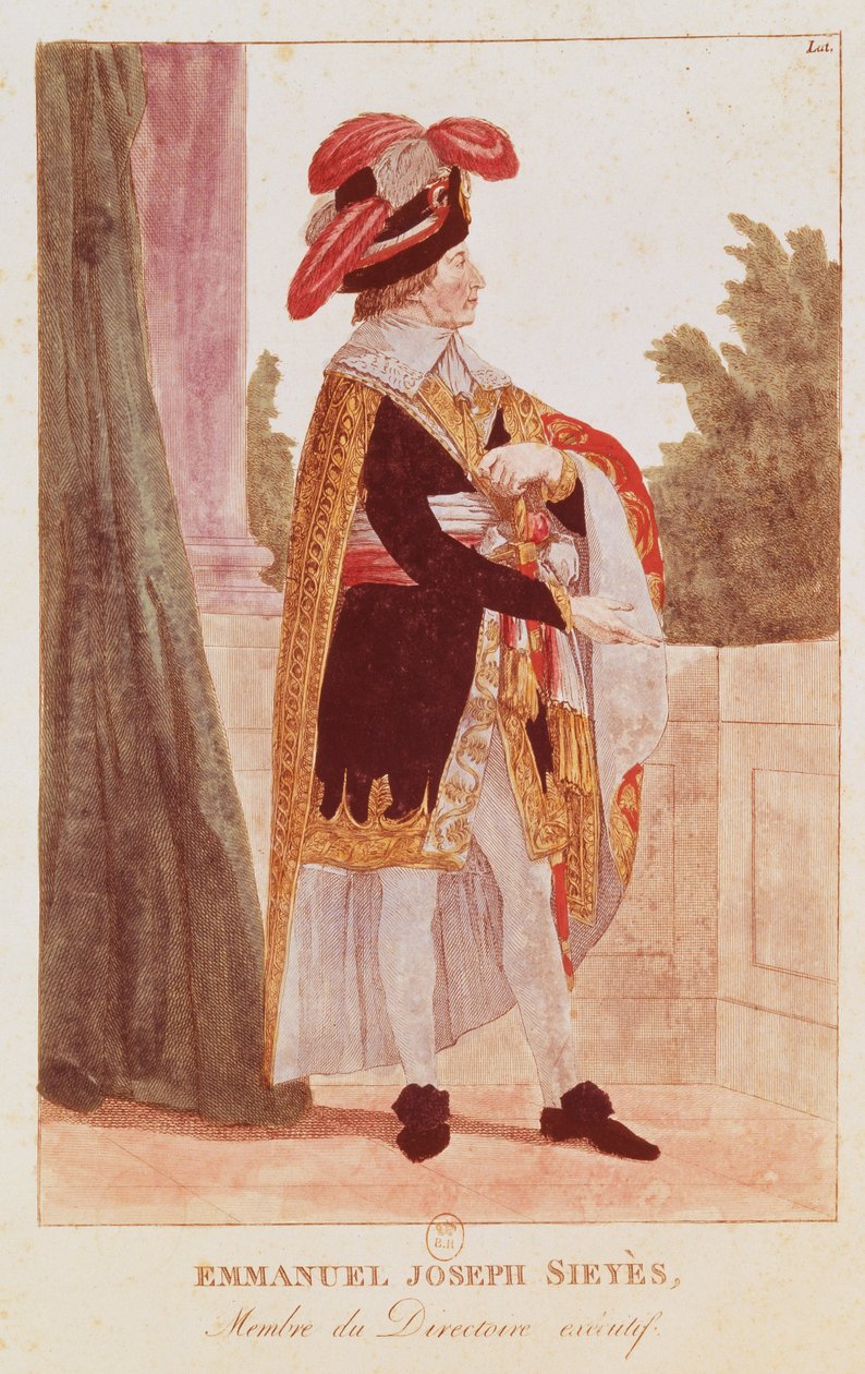 Emmanuel Joseph Sieyes (1748-1836) 18.-19. století (barevná rytina) od School French